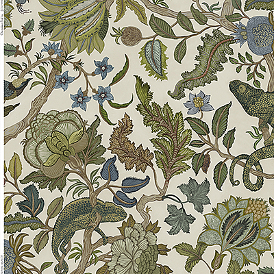 Chameleon Trail Fabric - Sage and Green