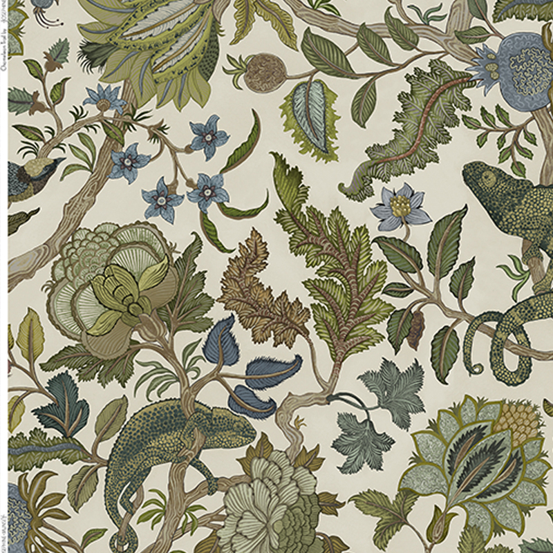 Chameleon Trail Fabric - Sage and Green