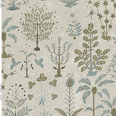 Cynthia Fabric - Stone, Light Blue and Olive Cynthia Fabric - Stone, Light Blue and Olive