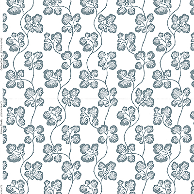 Cabbage Check Fabric - Mid Blue Cabbage Check Fabric - Mid Blue