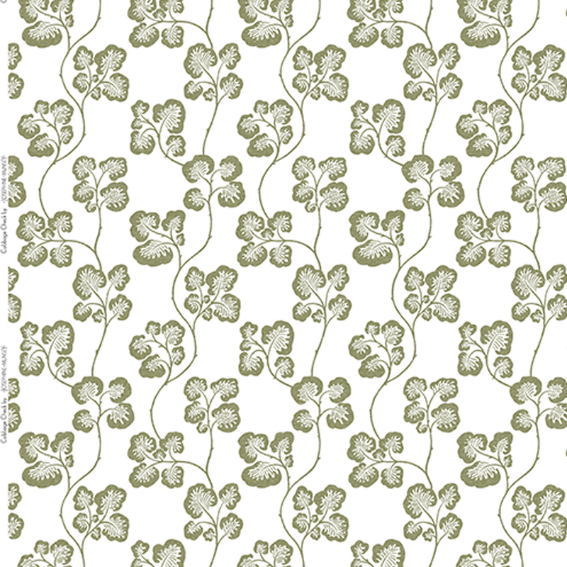 Cabbage Check Fabric - Olive Cabbage Check Fabric - Olive