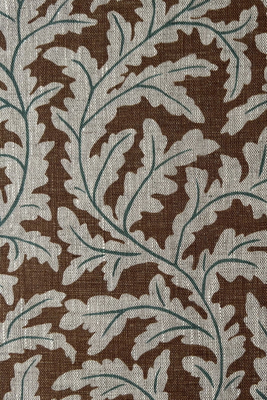 Frond Ogee Fabric - Orange and Blue Frond Ogee Fabric - Orange and Blue