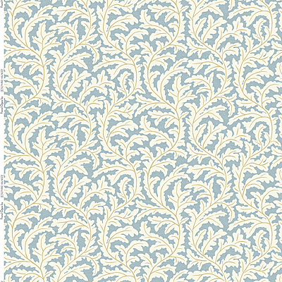 Frond Ogee Heavy Linen Fabric - Bright Blue and Yellow Frond Ogee Heavy Linen Fabric - Bright Blue and Yellow