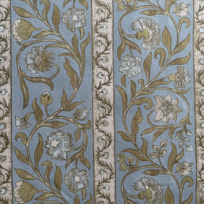 Potter Stripe - Bright Blue - Heavy Linen Potter Stripe - Bright Blue - Heavy Linen