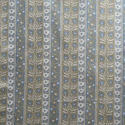 Arber Stripe - Yellow and Aqua - Heavy Linen Arber Stripe - Yellow and Aqua - Heavy Linen