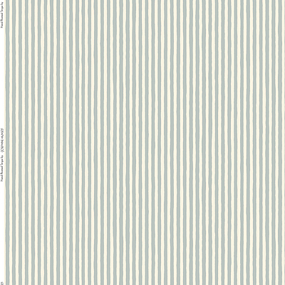 Hand Painted Stripe Heavy Linen Fabric - Light Blue