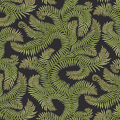 Bombes Fernery - Dark Grey and Green - Wallpaper Bombes Fernery - Dark Grey and Green - Wallpaper