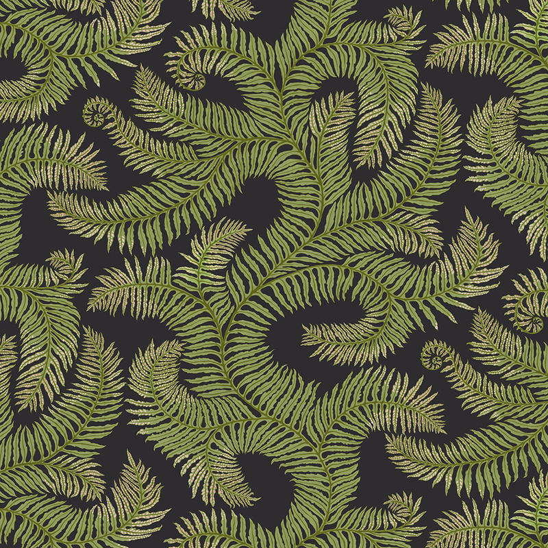Bombes Fernery - Dark Grey and Green - Wallpaper Bombes Fernery - Dark Grey and Green - Wallpaper
