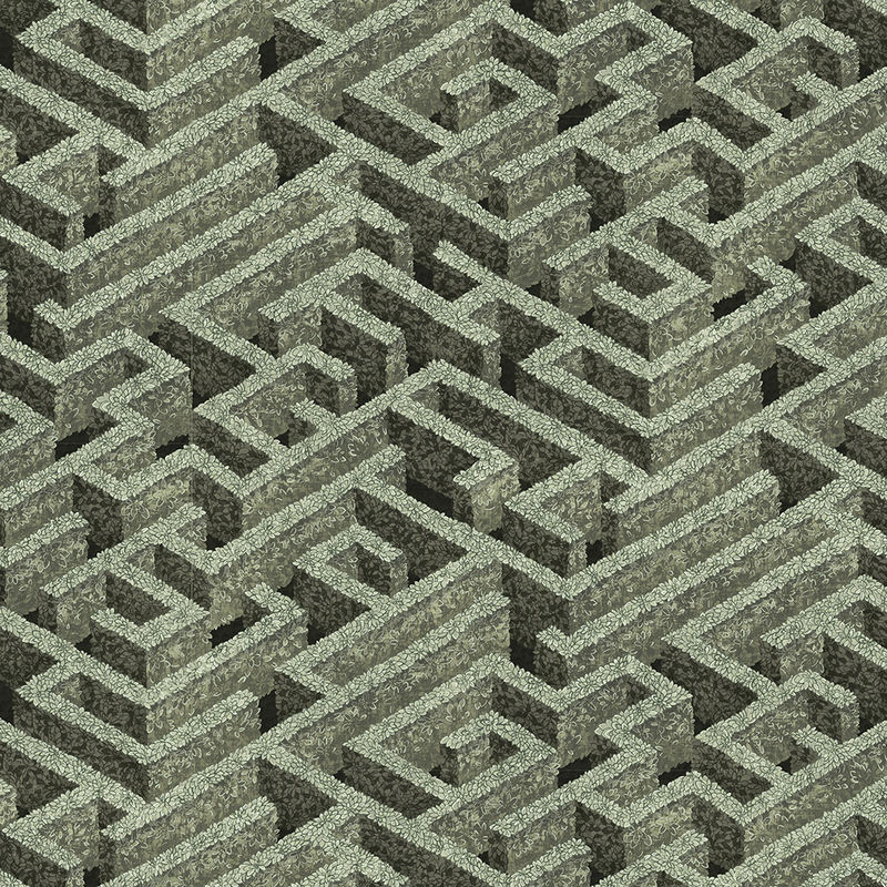Labyrinth Wallpaper - Eucalyptus