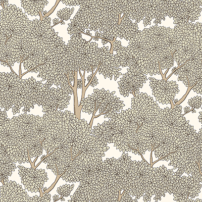 Stockend Woods Wallpaper - Cotswold White and Maitland Green Stockend Woods Wallpaper - Cotswold White and Maitland Green