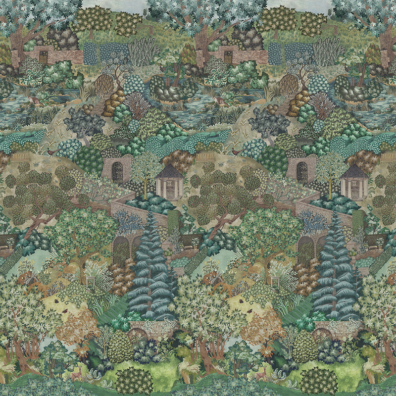 Miserden Mural - Green Miserden Mural - Green
