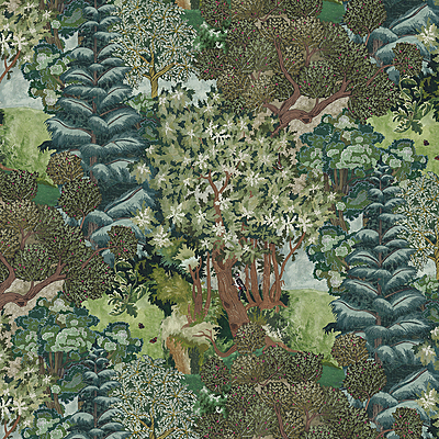 Miserden Trees Wallpaper - Green Miserden Trees Wallpaper - Green