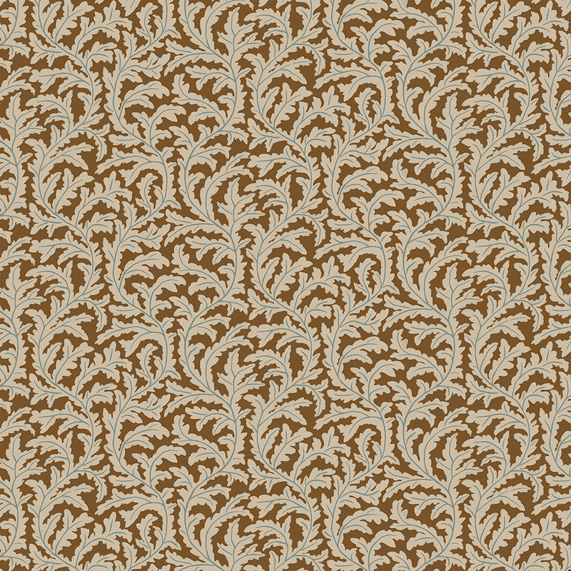 Frond Ogee Wallpaper - Sepia