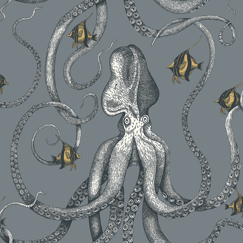 Octopoda Grand Wallpaper - Bude Blue