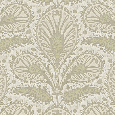 Ikat Clover Wallpaper - Sage Ikat Clover Wallpaper - Sage