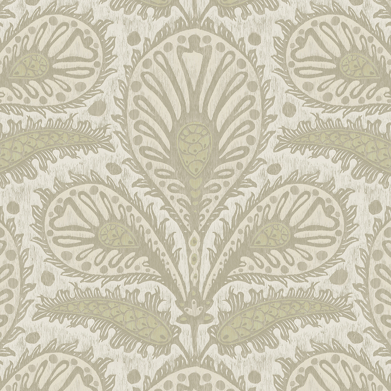 Ikat Clover Wallpaper - Sage Ikat Clover Wallpaper - Sage