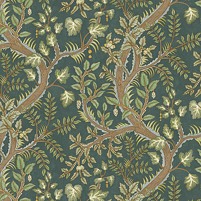 Hedgerow Wallpaper - Teal