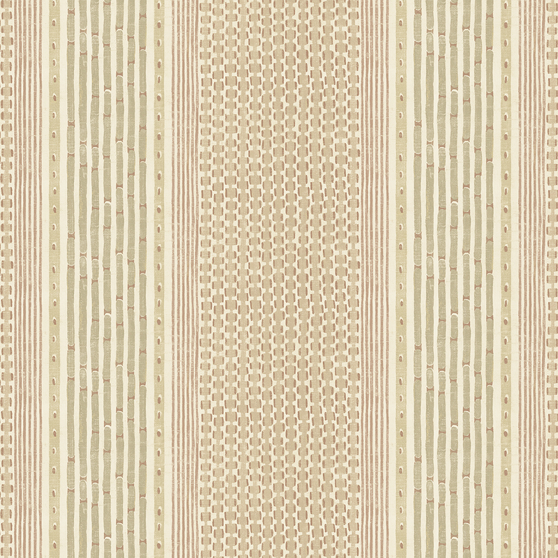 Rita Stripe Wallpaper - Blush and Soft Olive Rita Stripe Wallpaper - Blush and Soft Olive