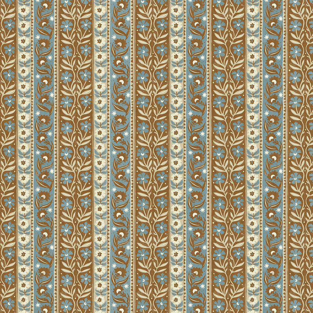 Arber Stripe - Blown and Blue - Wallpaper