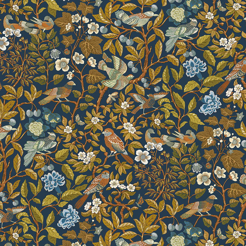 Noise Nextdoor - Blue and Olive - Wallpaper