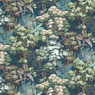 Canopia - Petrol - Wallpaper