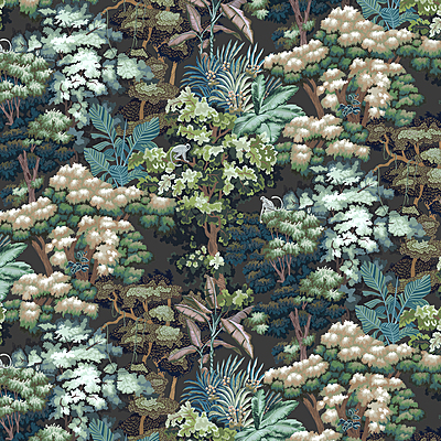 Monkey Canopia - Dark Green - Wallpaper Monkey Canopia - Dark Green - Wallpaper