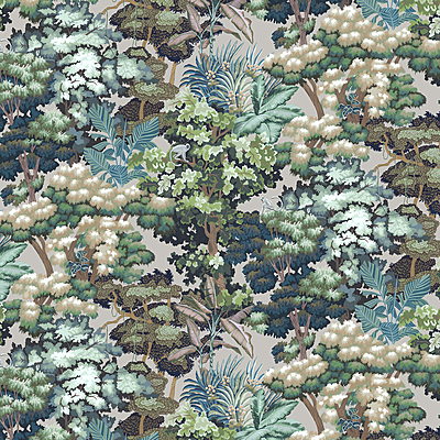 Monkey Canopia - Stone - Wallpaper