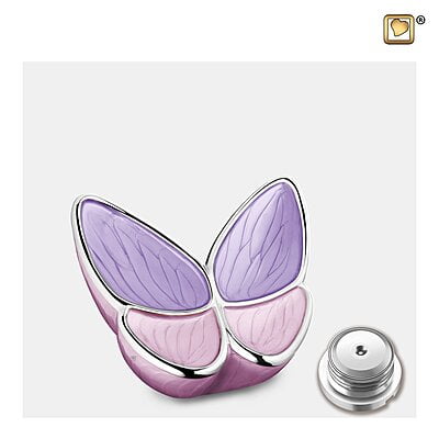 Mini Messing Urn Vlinder Zacht Roze Mini Messing Urn Vlinder Zacht Roze