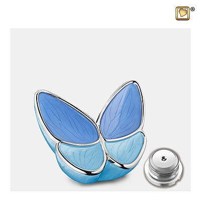 Mini LoveUrns Butterfly Urn Blauw Mini LoveUrns Butterfly Urn Blauw