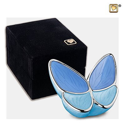Mini LoveUrns Butterfly Urn Blauw Mini LoveUrns Butterfly Urn Blauw