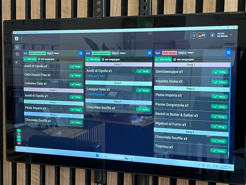 Küchenmonitor mit Touch Küchenmonitor mit Touch