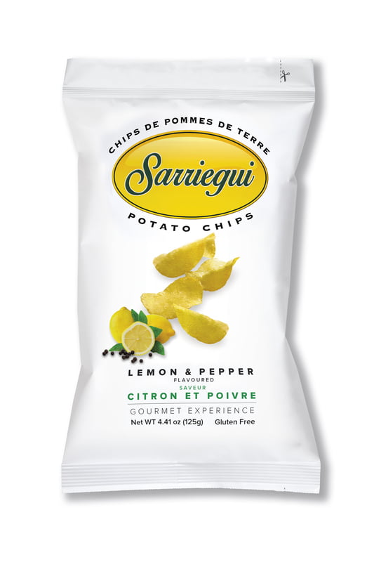 Kartoffelchips LEMON & PEPPER Flavored CHIPS 125g - Box 10 Stücke Kartoffelchips LEMON & PEPPER Flavored CHIPS 125g - Box 10 Stücke