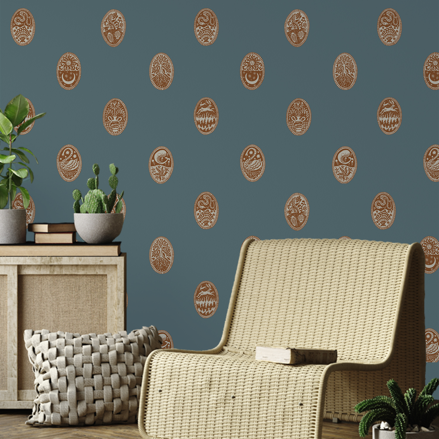 Linear Cameos - Little Ponds, Dinky and Dew - Wallpaper Linear Cameos - Little Ponds, Dinky and Dew - Wallpaper