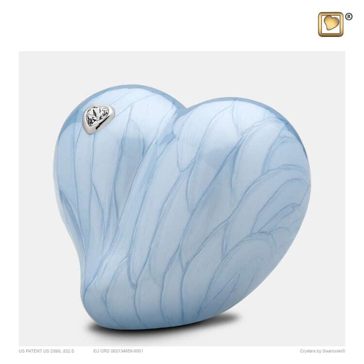 Klein Urn Hart Liefde Blauw Swarovski Klein Urn Hart Liefde Blauw Swarovski