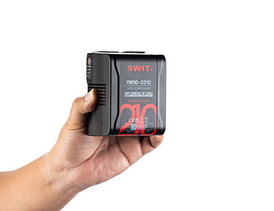 Mino-S210 | USB-C, tiny size with 210Wh pocket mini battery, USB-A/USB-C/D-tap, V-Mount, also ideal for long term use or high power draw lights Mino-S210 | USB-C, tiny size with 210Wh pocket mini battery, USB-A/USB-C/D-tap, V-Mount, also ideal for long term use or high power draw lights