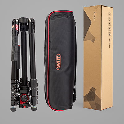 MUF50 | Aluminum Camera Tripod KIT, with SWIT TH50 Fluid Video Head, 5kg Payload, Soft Bag. MUF50 | Aluminum Camera Tripod KIT, with SWIT TH50 Fluid Video Head, 5kg Payload, Soft Bag.