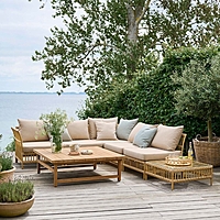 Maggie Exterior Sofa | Pouf Module w. Glass Maggie Exterior Sofa | Pouf Module w. Glass