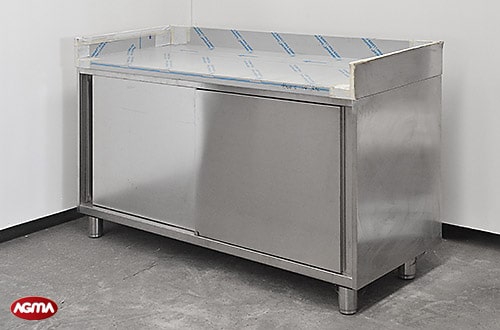 120 Tavolo acciaio inox L=1500mm porte scorrevoli 120 Tavolo acciaio inox L=1500mm porte scorrevoli