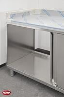 120 Tavolo acciaio inox L=1500mm porte scorrevoli 120 Tavolo acciaio inox L=1500mm porte scorrevoli