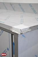 122 Tavolo acciaio inox L=2300mm porte scorrevoli una vasca 122 Tavolo acciaio inox L=2300mm porte scorrevoli una vasca