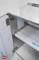 319 - Pensile armadiato acciaio inox 600x380x720mm da incasso, 1 ripiano 319 - Pensile armadiato acciaio inox 600x380x720mm da incasso, 1 ripiano