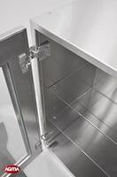321 - Pensile armadiato acciaio inox 600x380x720mm, 2 ripiani in cristallo 321 - Pensile armadiato acciaio inox 600x380x720mm, 2 ripiani in cristallo