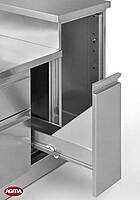 944 - Isola inox per blocco cottura e preparazione 2440x1400x900mm 944 - Isola inox per blocco cottura e preparazione 2440x1400x900mm