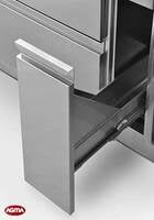 944 - Isola inox per blocco cottura e preparazione 2440x1400x900mm 944 - Isola inox per blocco cottura e preparazione 2440x1400x900mm