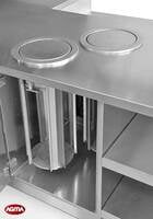 944 - Isola inox per blocco cottura e preparazione 2440x1400x900mm 944 - Isola inox per blocco cottura e preparazione 2440x1400x900mm