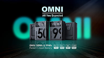 OMNI-99S | 99Wh with USB-C professional mini battery, with also LCD Display/USB-C for laptop/D-tap/DC-8V/USB-A, V-Mount, also ideal for long term use or high power draw lights OMNI-99S | 99Wh with USB-C professional mini battery, with also LCD Display/USB-C for laptop/D-tap/DC-8V/USB-A, V-Mount, also ideal for long term use or high power draw lights
