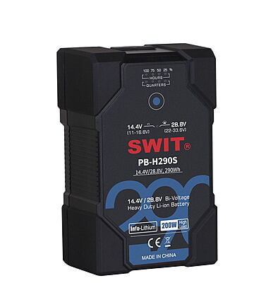 PB-H290S | 290Wh 28V/14V Smart Battery, V-mount, also ideal for long term use or high power draw lights PB-H290S | 290Wh 28V/14V Smart Battery, V-mount, also ideal for long term use or high power draw lights