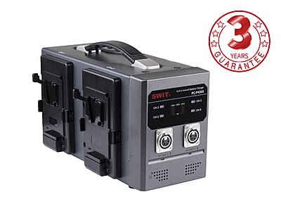 PC-P430S | 4ch x 3A Fast Simultaneous Charger with 2-XLR DC out, V-Mount PC-P430S | 4ch x 3A Fast Simultaneous Charger with 2-XLR DC out, V-Mount