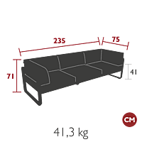Bellevie 3 Seater Club Sofa