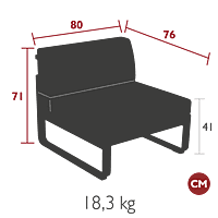 Bellevie 1 Seater Centre Module